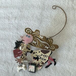 Vintage SILVESTRI Dogs Rule by Karen Rossi/Fanciful Flights Ornament Angel Lady
